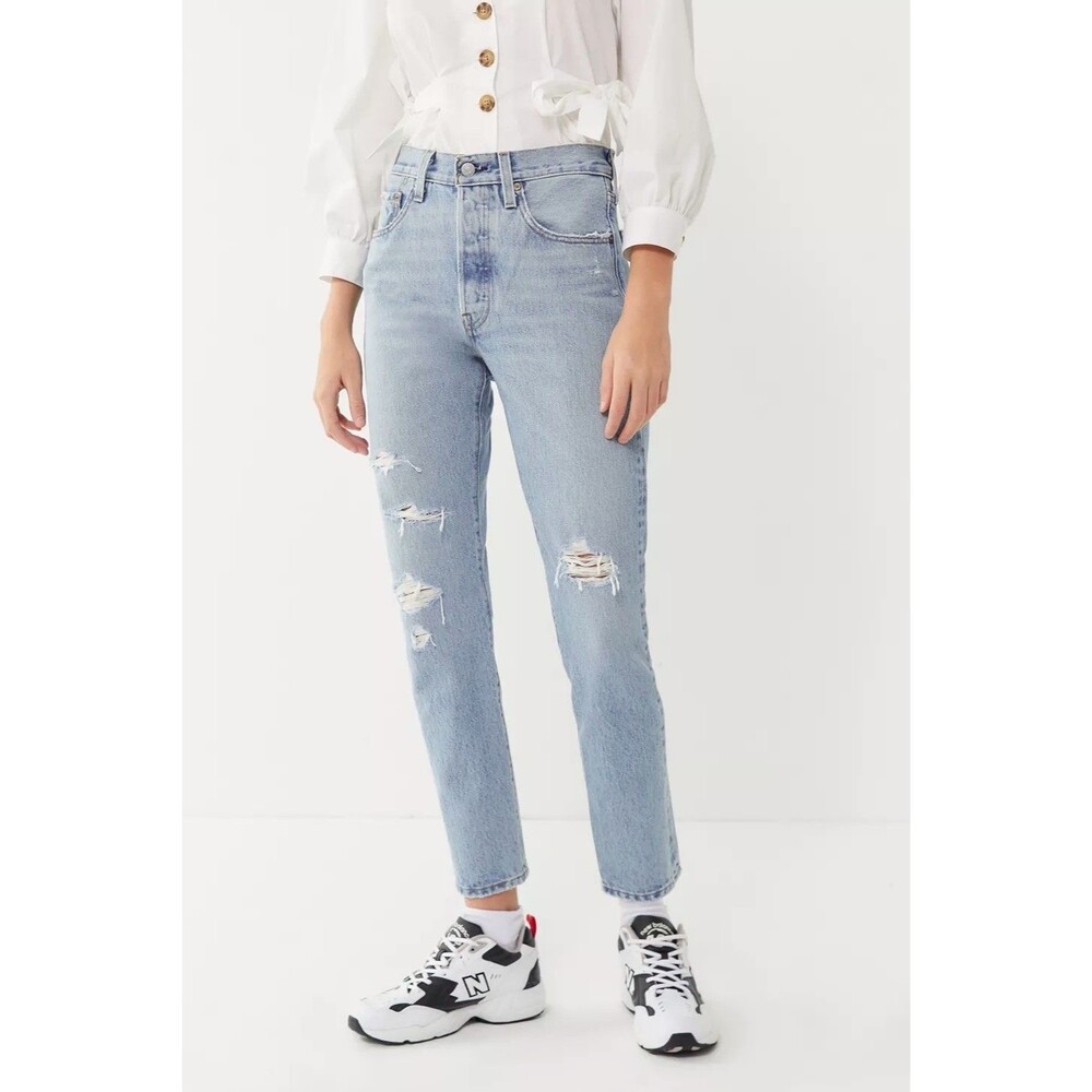 NWT Levi's Premium 501 Skinny Ankle Made in USA Jeans High Rise Women 30x28 (J5)